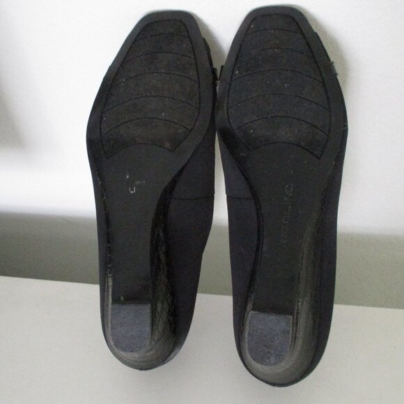 Bandolino "Gretchen" Womens Black Textile Wedge Peep Pump - Size 8.5M - Picture 10 of 10